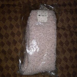 Slipper glitter pink socks